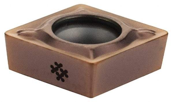Sumitomo - CCMT21.51 ESU Grade AC520U Carbide Turning Insert - Proprietary Finish, 80° Diamond, 1/4" Inscr Circle, 3/32" Thick, 1/64" Corner Radius - Eagle Tool & Supply