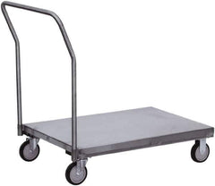 Jamco - 1,200 Lb Capacity Stainless Steel Platform Truck - Stainless Steel Deck, 30" OAW, 60" Platform Length, Urethane Casters - Eagle Tool & Supply
