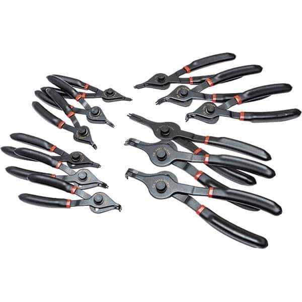 KD TOOLS - 12 Piece, Retaining Ring Pliers Set - Comes in Plastic Case - Eagle Tool & Supply