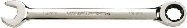 GearWrench - 14mm 12 Point Combination Wrench - 7-1/2" OAL, Steel, Full Polish Finish - Eagle Tool & Supply