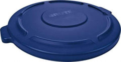 Rubbermaid - Round Lid for Use with 44 Gal Round Trash Cans - Blue, Plastic, For 2643 Brute Trash Cans - Eagle Tool & Supply