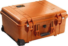 Pelican Products, Inc. - 17-59/64" Wide x 10-27/64" High, Clamshell Hard Case - Orange, Polyethylene - Eagle Tool & Supply