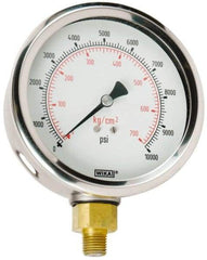 Value Collection - 0 to 10000 Scale Range Pressure Dry Gauge - 1.5 Percent of Scale Accuracy - Eagle Tool & Supply