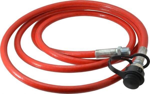 Value Collection - 1/4" Inside Diam x 3/8 NPT 10' Hydraulic Pump Hose - 10,000 psi, 59755199 Opposite End, Thermoplastic - Eagle Tool & Supply