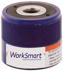 Value Collection - 12 Ton, 0.31" Stroke, 0.89 Cu In Oil Capacity, Portable Hydraulic Hollow Hole Cylinder - 2.91 Sq In Effective Area, 2.36" Lowered Ht., 2.67" Max Ht., 1.92" Cyl Bore Diam, 1.38" Plunger Rod Diam, 10,000 Max psi - Eagle Tool & Supply