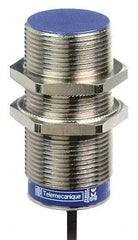 Telemecanique Sensors - PNP, NC, 15mm Detection, Cylinder, Inductive Proximity Sensor - 3 Wires, IP68, IP69, 12 to 48 VDC, M30x1.5 Thread, 62mm Long - Eagle Tool & Supply