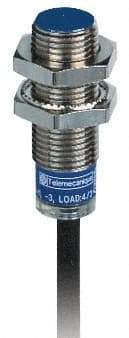 Telemecanique Sensors - NPN, 2mm Detection, Cylinder Shielded, Inductive Proximity Sensor - 3 Wires, IP68, IP69K, 12 to 24 VDC, M12x1 Thread, 1.38 Inch Long x 0.47 Inch Wide - Eagle Tool & Supply