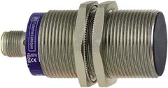 Telemecanique Sensors - NPN, 10mm Detection, Cylinder Shielded, Inductive Proximity Sensor - 3 Wires, IP67, IP69K, 12 to 24 VDC, M30x1.5 Thread, 55mm Long x 1.18 Inch Wide - Eagle Tool & Supply