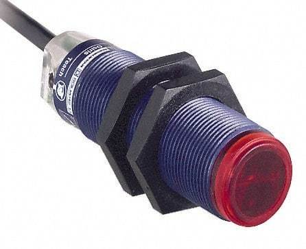 Telemecanique Sensors - Cable Connector, 20m Nominal Distance, Shock and Vibration Resistant, Multimode Photoelectric Sensor - 12 to 24 VDC, 250 Hz, PBT, 64mm Long x 18mm Wide x 1.7 Inch High - Eagle Tool & Supply