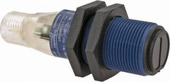 Telemecanique Sensors - 4 Pin M12 Connector, 4m Nominal Distance, Shock and Vibration Resistant, Retroreflective Photoelectric Sensor - 12 to 24 VDC, 500 Hz, PBT, 2.36 Inch Long x 0.71 Inch Wide - Eagle Tool & Supply