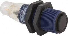 Telemecanique Sensors - 4 Pin M12 Connector, 15m Nominal Distance, Shock and Vibration Resistant, Through Beam Photoelectric Sensor - 12 to 24 VDC, 500 Hz, PBT, 2.36 Inch Long x 0.71 Inch Wide - Eagle Tool & Supply