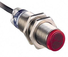 Telemecanique Sensors - Cable Connector, 1m Nominal Distance, Shock and Vibration Resistant, Diffused Photoelectric Sensor - 12 to 24 VDC, 500 Hz, Brass, 62mm Long x 18mm Wide x 7 Inch High - Eagle Tool & Supply