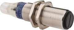 Telemecanique Sensors - 4 Pin M12 Connector, 0.6m Nominal Distance, Shock and Vibration Resistant, Diffused Photoelectric Sensor - 12 to 24 VDC, 500 Hz, Nickel Plated Brass, 2.99 Inch Long x 0.71 Inch Wide - Eagle Tool & Supply