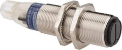 Telemecanique Sensors - 4 Pin M12 Connector, 0.6m Nominal Distance, Shock and Vibration Resistant, Diffused Photoelectric Sensor - 12 to 24 VDC, 500 Hz, Nickel Plated Brass, 2.99 Inch Long x 0.71 Inch Wide - Eagle Tool & Supply