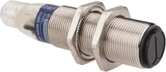 Telemecanique Sensors - 4 Pin M12 Connector, 0.6m Nominal Distance, Shock and Vibration Resistant, Diffused Photoelectric Sensor - 12 to 24 VDC, 500 Hz, Nickel Plated Brass, 2.99 Inch Long x 0.71 Inch Wide - Eagle Tool & Supply