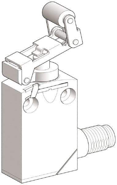 Telemecanique Sensors - DP, NC/NO, 240 VAC, 5 Pin M12 Male Terminal, Roller Plunger Actuator, General Purpose Limit Switch - IP66, IP67, IP68 IPR Rating - Eagle Tool & Supply