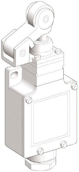 Telemecanique Sensors - SPDT, NC/NO, 240 VAC, 250 VDC, Screw Terminal, Roller Plunger Actuator, General Purpose Limit Switch - 1, 2, 4, 6, 12, 13, 6P NEMA Rating, IP66 IPR Rating - Eagle Tool & Supply