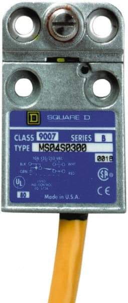 Square D - SPDT, NC/NO, 240 VAC, 4 Pin M12 Male Terminal, Rotary Head Actuator, General Purpose Limit Switch - 1, 2, 4, 6, 6P NEMA Rating, IP67 IPR Rating - Eagle Tool & Supply