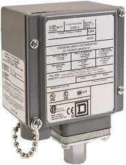 Square D - 4, 13 and 4X NEMA Rated, SPDT, 90 to 2,900 psi, Electromechanical Pressure and Level Switch - Fixed Pressure, 120 VAC at 6 Amp, 125 VDC at 0.22 Amp, 240 VAC at 3 Amp, 250 VDC at 0.27 Amp, 1/4 Inch Connector, Screw Terminal, For Use with 9012G - Eagle Tool & Supply