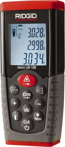 Ridgid - 50 Maximum Distance m, Laser Distance Finder - 2 AAA Battery, Accurate to 1/16 Inch, - Eagle Tool & Supply
