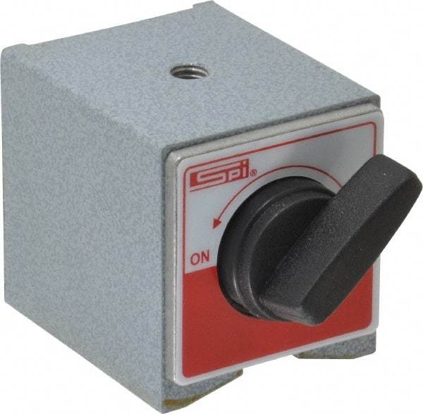 SPI - 2-1/4" Long x 2" Wide x 2-1/8" High Magnetic Indicator Base with On/Off Switch - 160 Lb Magnetic Pull - Eagle Tool & Supply