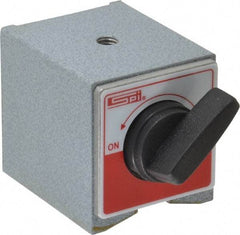 SPI - 2-1/4" Long x 2" Wide x 2-1/8" High Magnetic Indicator Base with On/Off Switch - 160 Lb Magnetic Pull - Eagle Tool & Supply