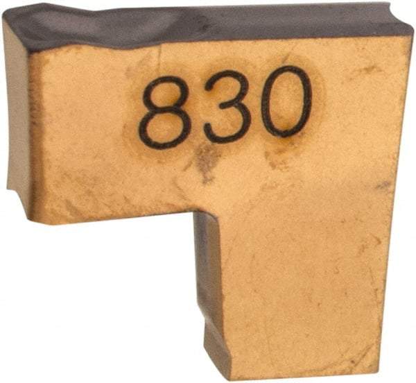 Iscar - TAG2 IC908 Grade, 0.0787" Cutting Width, Carbide Cutoff Insert - 0° Neutral Lead Angle, 0.0094" Cnr Rad, TiAlN Coated - Eagle Tool & Supply