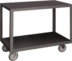 Durham - Mobile Table - Steel, Fixed Leg, Gray, 72" Long x 30" Deep x 30-1/4" High - Eagle Tool & Supply