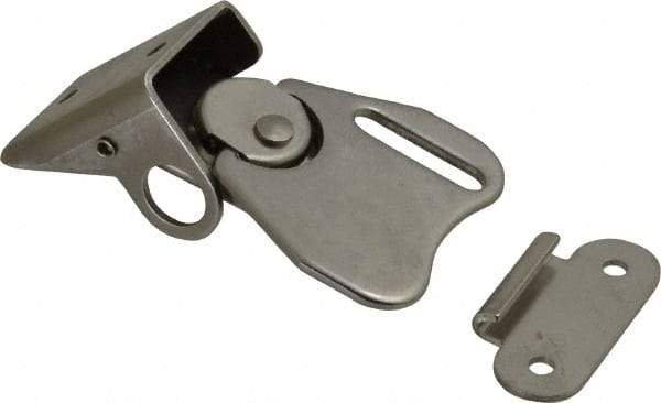 Value Collection - 2.51" Long x 1-1/2" Wide x 0.94" High, Padlockable Latch Wing Turn Latch - Stainless Steel, with Stainless Steel Finish - Eagle Tool & Supply
