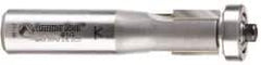 Amana Tool - 1/2" Cut Diam, 1/2" Length of Cut, 2 Flute Overhang Trim Edge Profile Router Bit - Carbide-Tipped, 1/2" Shank Diam, 2-5/8" OAL, Uncoated - Eagle Tool & Supply