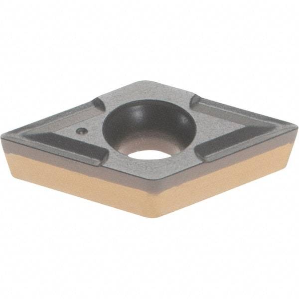 Iscar - DCMT2-0 Grade IC8250 Carbide Turning Insert - TiCN/Al2O3/TiN Finish, 55° Diamond, 1/4" Inscr Circle, 3/32" Thick, 0.0079" Corner Radius - Eagle Tool & Supply