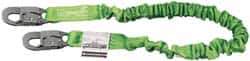 Miller - 6' Long, 310 Lb Capacity, 1 Leg Locking Snap Hook Harness Shock Absorbing Lanyard - 1" Diam, Polyester Webbing, Locking Snap Hook Anchorage Connection - Eagle Tool & Supply