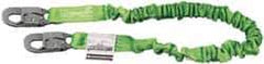 Miller - 6' Long, 310 Lb Capacity, 1 Leg Locking Snap Hook Harness Shock Absorbing Lanyard - 1" Diam, Polyester Webbing, Locking Snap Hook Anchorage Connection - Eagle Tool & Supply