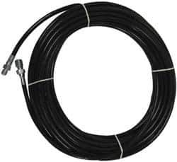 Value Collection - 1/4" ID x 1/2" OD, 4,400 Working psi, Black Thermoplastic Polyurethane Sewer Hose - 50' Long, -40 to 160°F - Eagle Tool & Supply