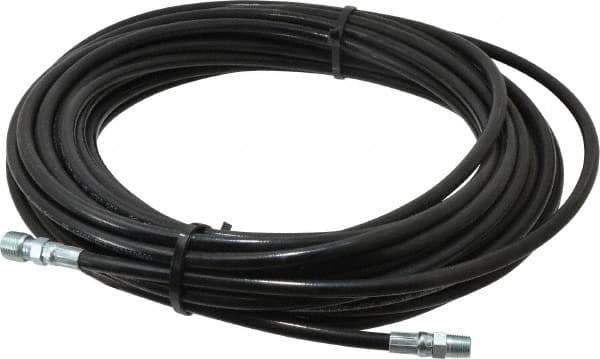 Value Collection - 1/8" ID x 0.3333" OD, 4,800 Working psi, Black Thermoplastic Polyurethane Sewer Hose - 50' Long, -40 to 160°F - Eagle Tool & Supply