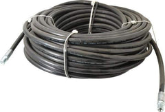 Value Collection - 1/4" ID x 1/2" OD, 4,400 Working psi, Black Thermoplastic Polyurethane Sewer Hose - 100' Long, -40 to 160°F - Eagle Tool & Supply