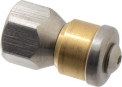 Value Collection - 3,000 psi Rotating, Sewer Pressure Washer Nozzle - 8mm Orifice Diam, 1/4" Thread - Eagle Tool & Supply