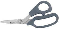 Clauss - 2" LOC, 7" OAL Titanium Shears - Ambidextrous, Offset Handle, For General Purpose Use - Eagle Tool & Supply