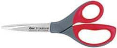 Clauss - 3-1/2" LOC, 8" OAL Titanium Shears - Right Hand, Straight Handle, For General Purpose Use - Eagle Tool & Supply