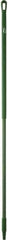 Vikan - 59 x 1-1/4" Fiberglass Squeegee Handle - European Threaded Connection, Green - Eagle Tool & Supply