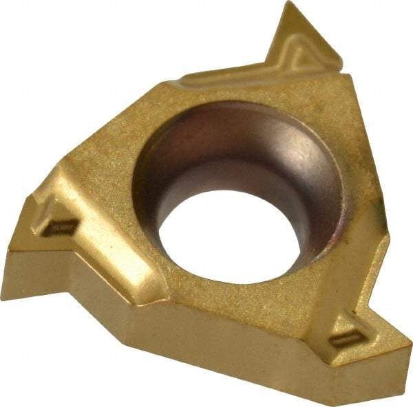 Ingersoll Cutting Tools - 16ERM External Right Hand ISO Laydown Threading Insert - Grade IC50M, Uncoated Carbide, 9.52mm Inscribed Circle - Eagle Tool & Supply