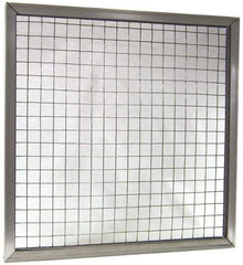 Made in USA - Galvanized Steel Wire Air Filter Frame - 16" Noml Height x 1" Noml Depth x 25" Noml Width, For Use with Filter Pads - Eagle Tool & Supply