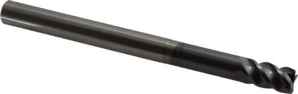 OSG - 10mm, 4 Flute, Single End, Solid Carbide, 0.5mm Corner Radius End Mill - 120mm OAL, 45° Helix, 15mm LOC, 50mm Extended Reach - Eagle Tool & Supply