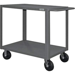 Durham - 4,000 Lb Capacity, 36" Wide x 72" Long x 37-1/2" High Heavy Duty Service Cart - 2 Shelf, Steel - Eagle Tool & Supply