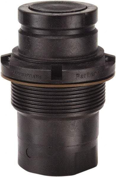 Parker - 1" Nominal Flow, 1 Thread, Nonspill Quick Disconnect Coupling - 60 Max psi, 40 to 140°F, Polypropylene Coupling, Fluorocarbon O-Ring - Eagle Tool & Supply