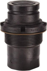 Parker - 1" Nominal Flow, 1 Thread, Nonspill Quick Disconnect Coupling - 60 Max psi, 40 to 140°F, Polypropylene Coupling, Fluorocarbon O-Ring - Eagle Tool & Supply