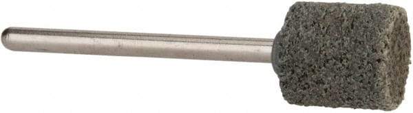 Rex Cut Product - 1/2" Head Diam x 1/2" Thickness, W185, Cylinder End, Aluminum Oxide Mounted Point - Tan, Medium Grade, 34,500 RPM - Eagle Tool & Supply