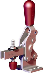 De-Sta-Co - 607 Lb Holding Capacity, Vertical Handle, Manual Hold Down Toggle Clamp - 72° Handle Movement, 90° Bar Opening, U-Bar, Flanged Base, Carbon Steel - Eagle Tool & Supply