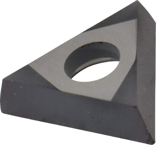 Kennametal - TPCB2205 Grade KC5010 Carbide Boring Insert - TiN Finish, 60° Triangle, 11° Relief Angle, 1/4" Inscr Circle, 3/32" Thick, 0.007" Corner Radius - Eagle Tool & Supply