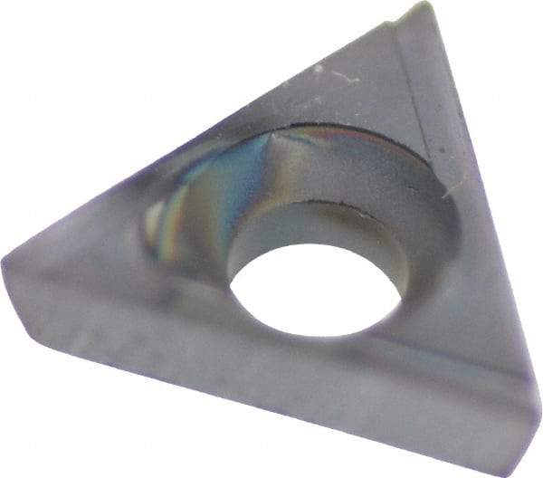 Kennametal - TPCG2205 Grade KC5010 Carbide Boring Insert - TiN Finish, 60° Triangle, 11° Relief Angle, 1/4" Inscr Circle, 3/32" Thick, 0.007" Corner Radius - Eagle Tool & Supply
